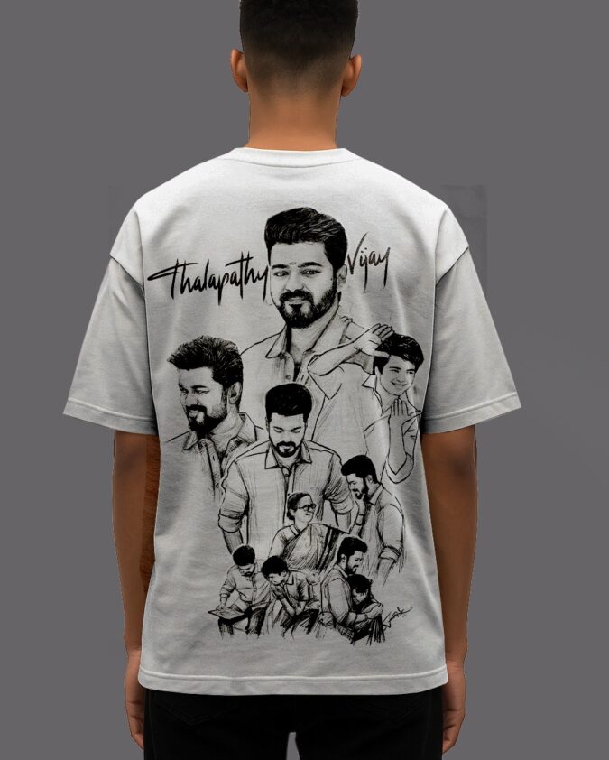 Thalapathy Vijay – The Man. The Myth. The Legend. Collage T-Shirt