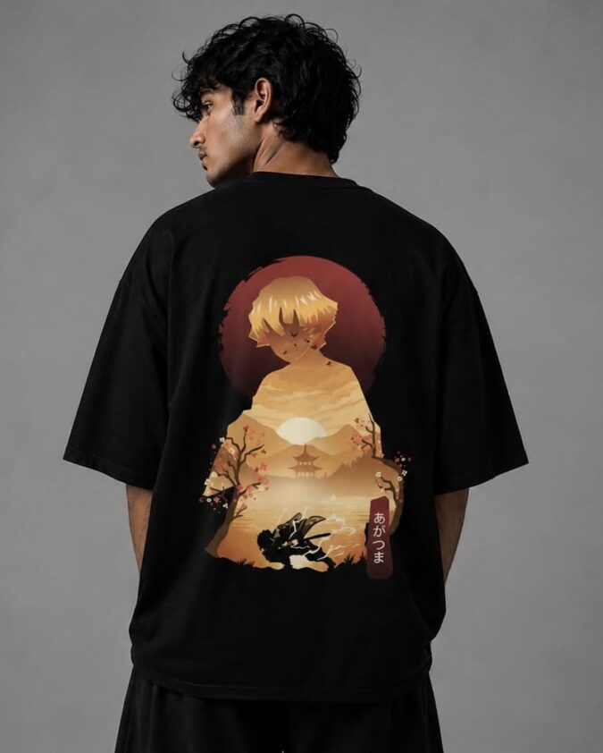 Zenitsu Agatsuma Oversized Anime Graphic T-Shirt