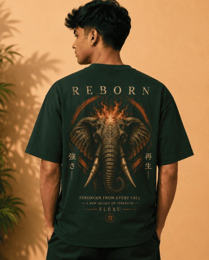 Reborn Elephant Spirit Oversized T-Shirt